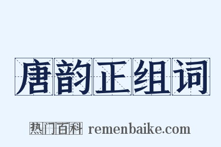 唐韵正组词是什么意思的图片